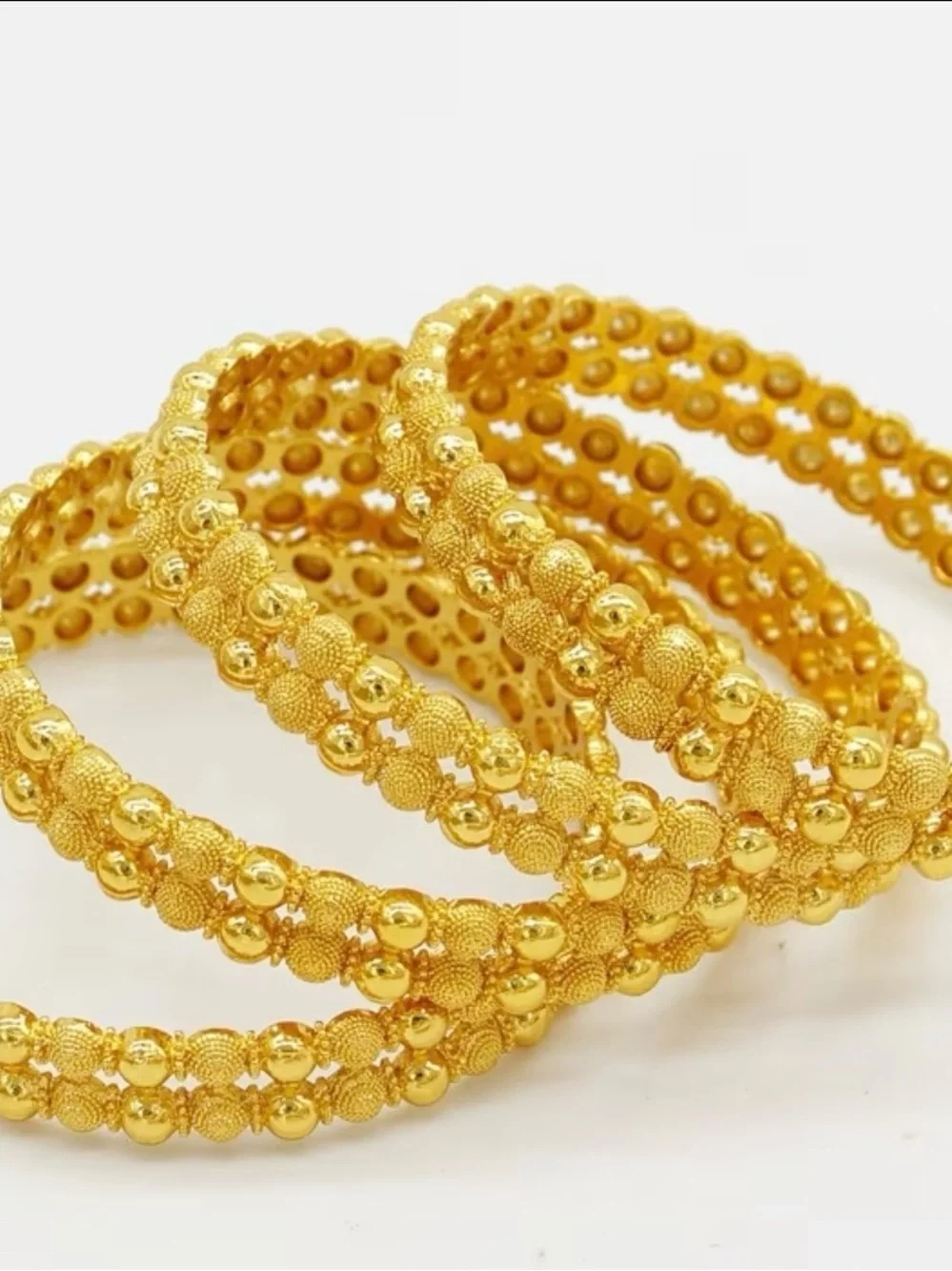 4 pc Indian golden bangles set size 2.8